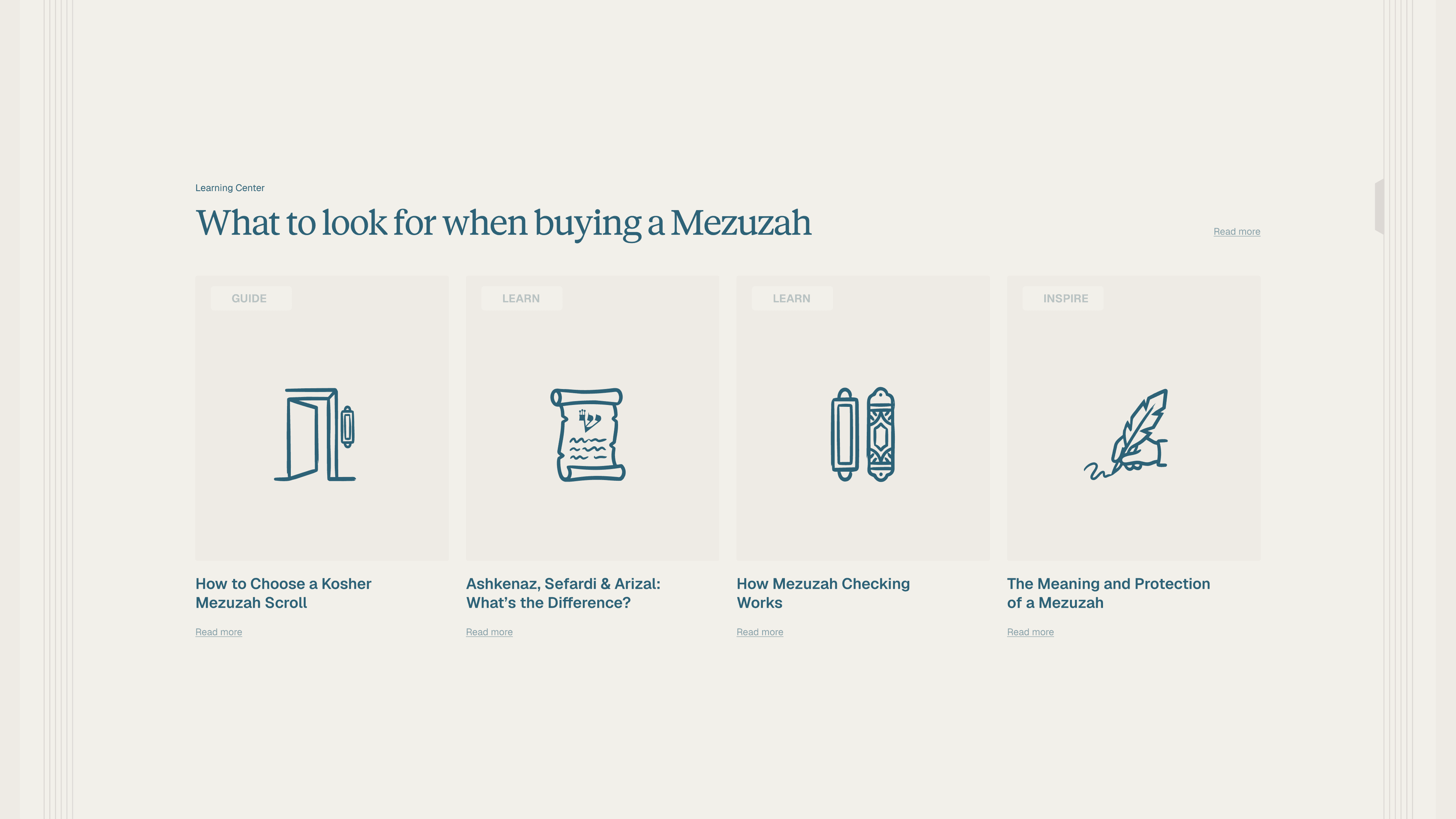 kosher mezuzah website learning center icons