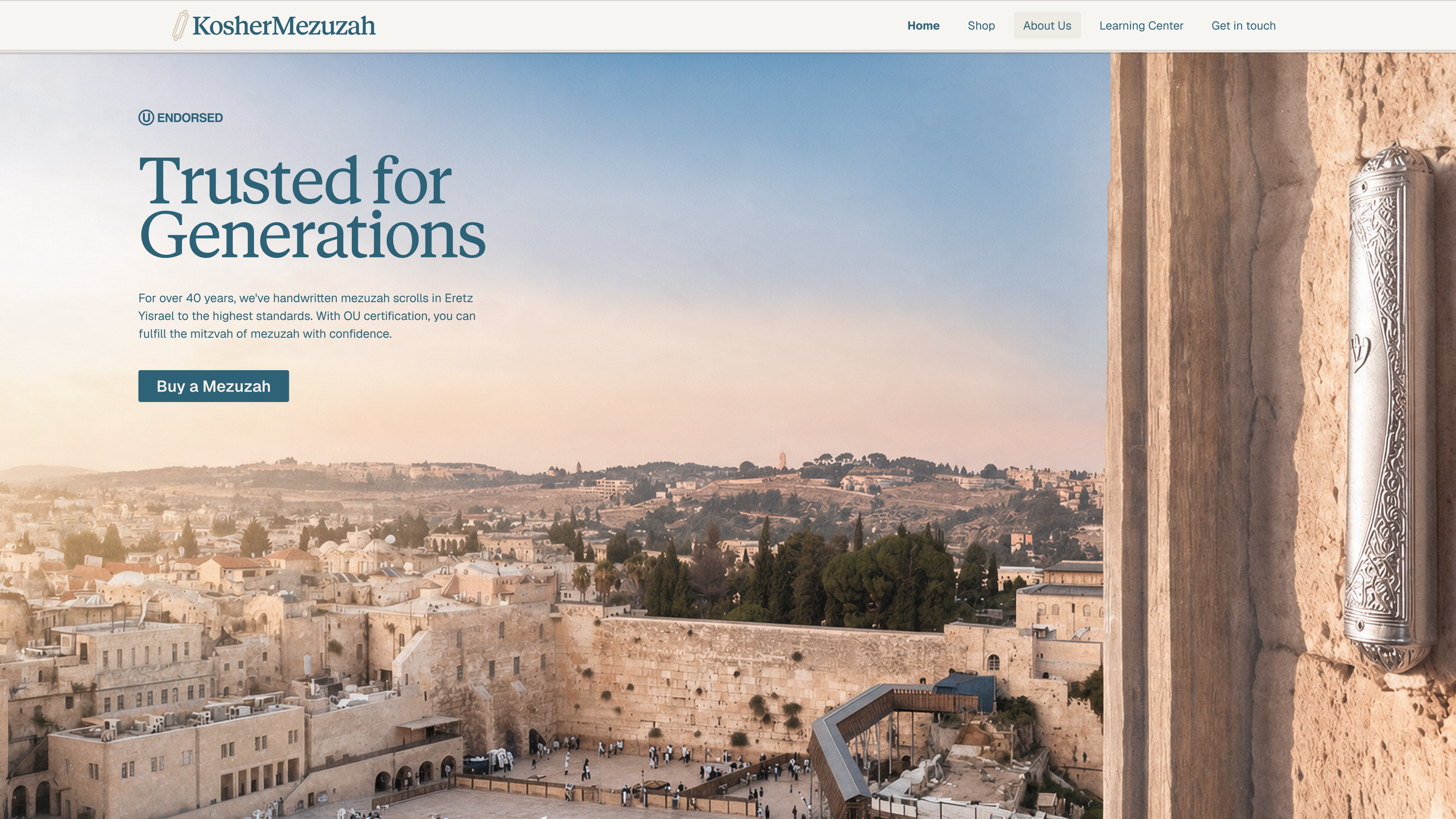kosher mezuzah ou website hero